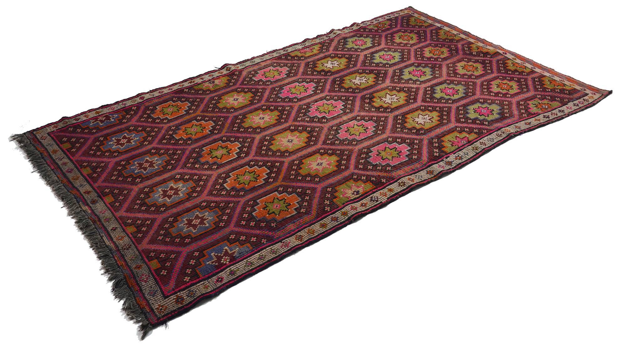 Grand Kilim Turkish Anatolia 167x300 cm Geometric Vintage Handwoven