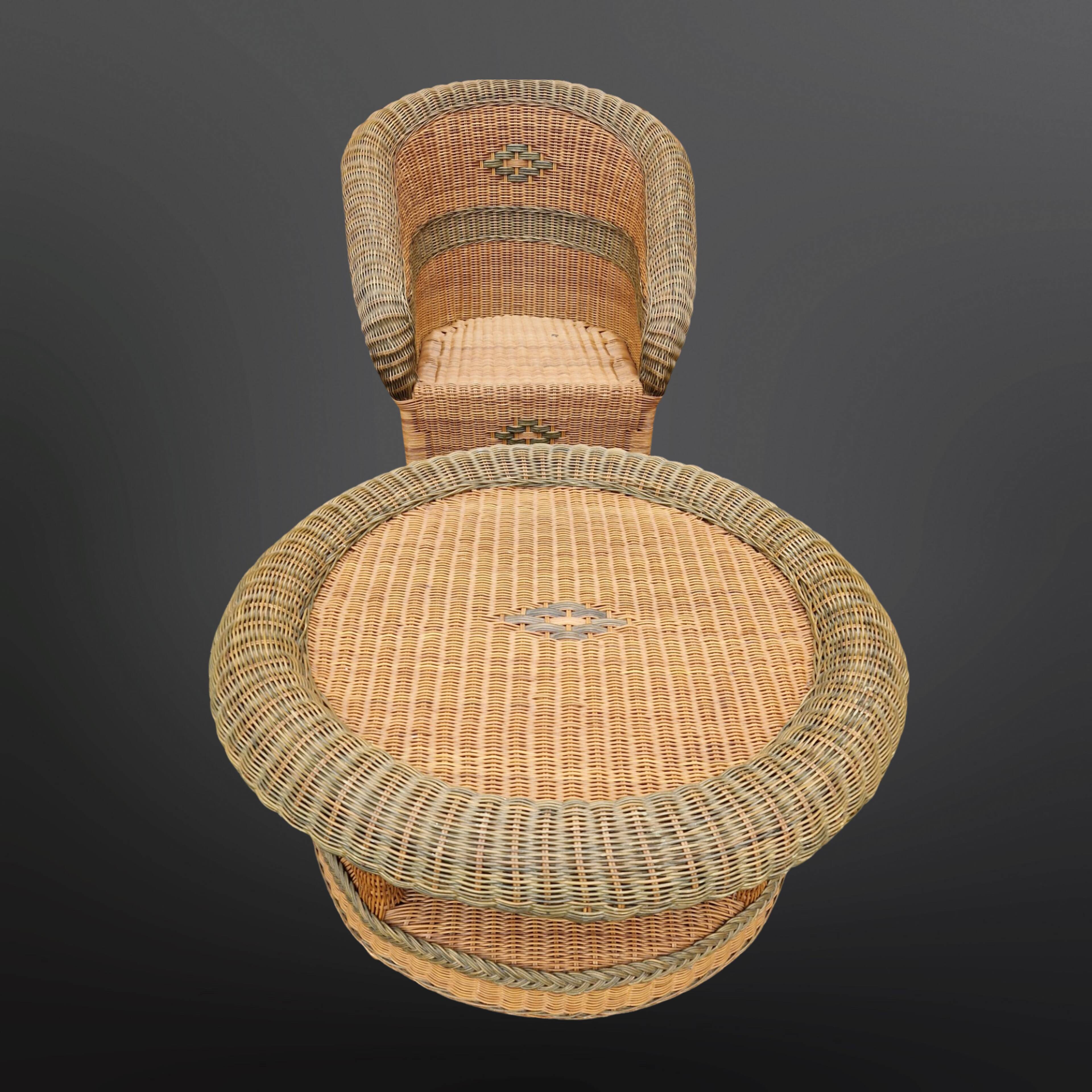 Vintage wicker lounge set, Netherlands 1970s
