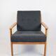 Danish Black Boucle Lounge Chair, 1970s