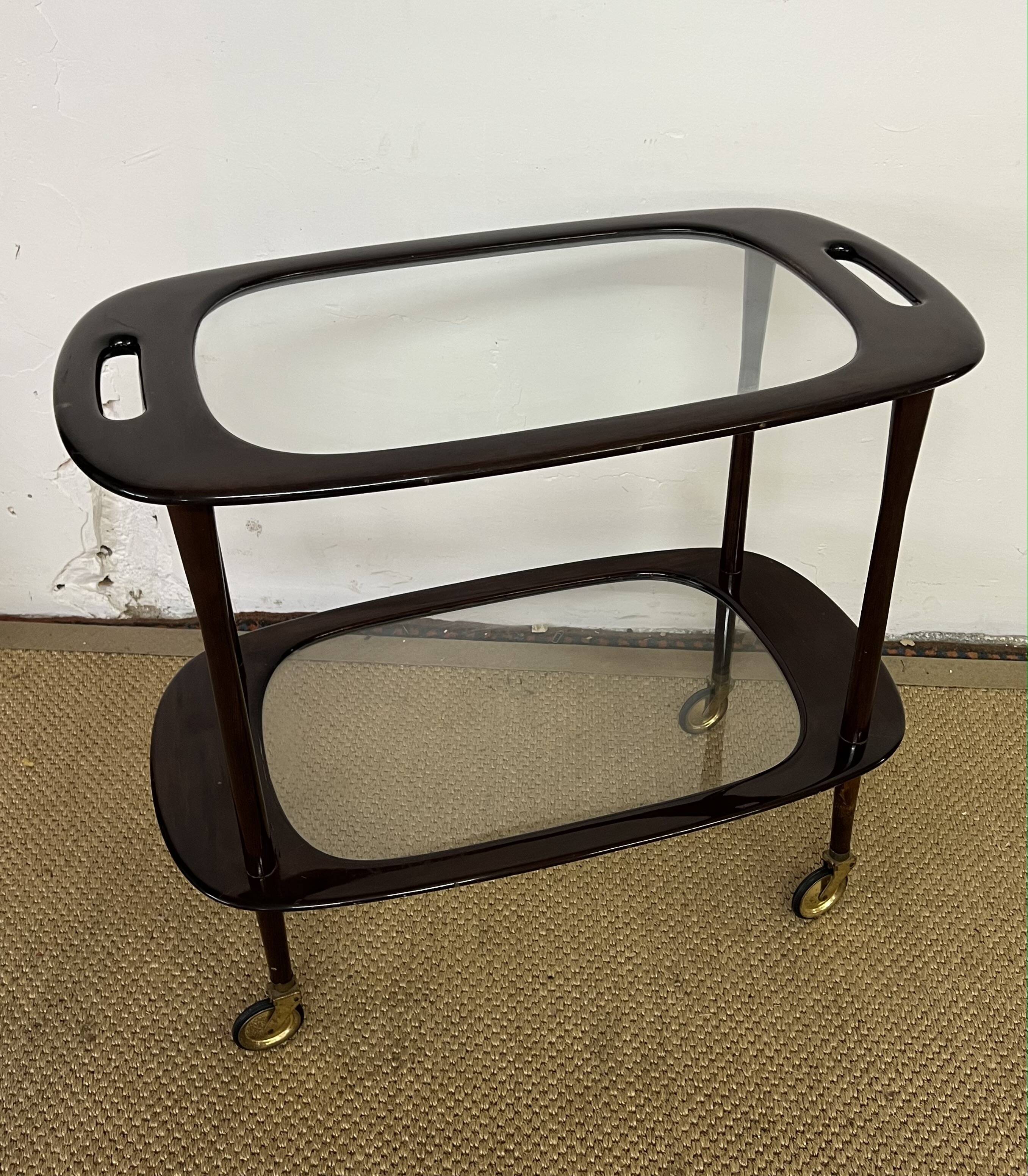 Italian service trolley or bar / Trolley on wheels from the 1950s