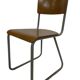 Vintage school chair 1960s minimalist design wood and metal