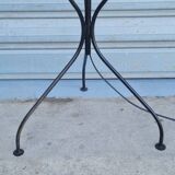 Wrought iron tripod floor lamp