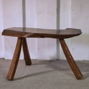 Tabouret brutaliste en chêne 1960’s