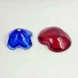 Murano glass Sommerso ashtrays from the mid-century by F. Poli for Seguso