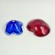 Murano glass Sommerso ashtrays from the mid-century by F. Poli for Seguso