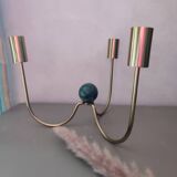 Bougeoir Design 3 branches en laiton