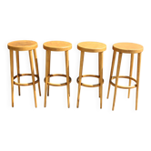 4 Baumann stools, light beech, 790mm