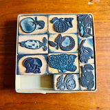 Box of ten school stamps