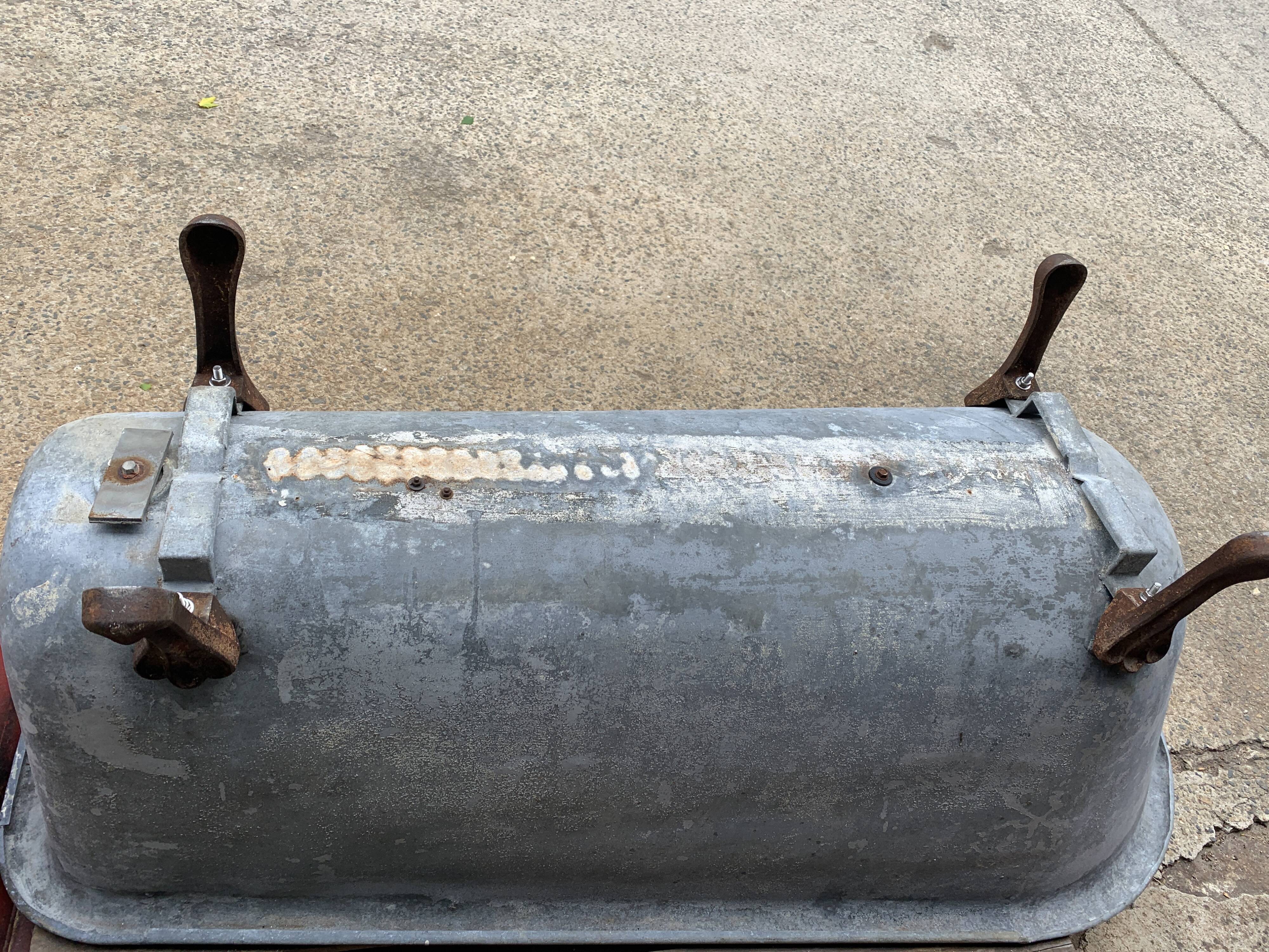 Ancient zinc bathtub