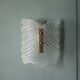 Fischer Leuchten vintage wall light, thick glass and brass wall sconce.