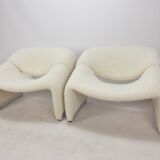 Set of 2 F598 Groovy amchairs by Pierre Paulin for Artifort, 1980s