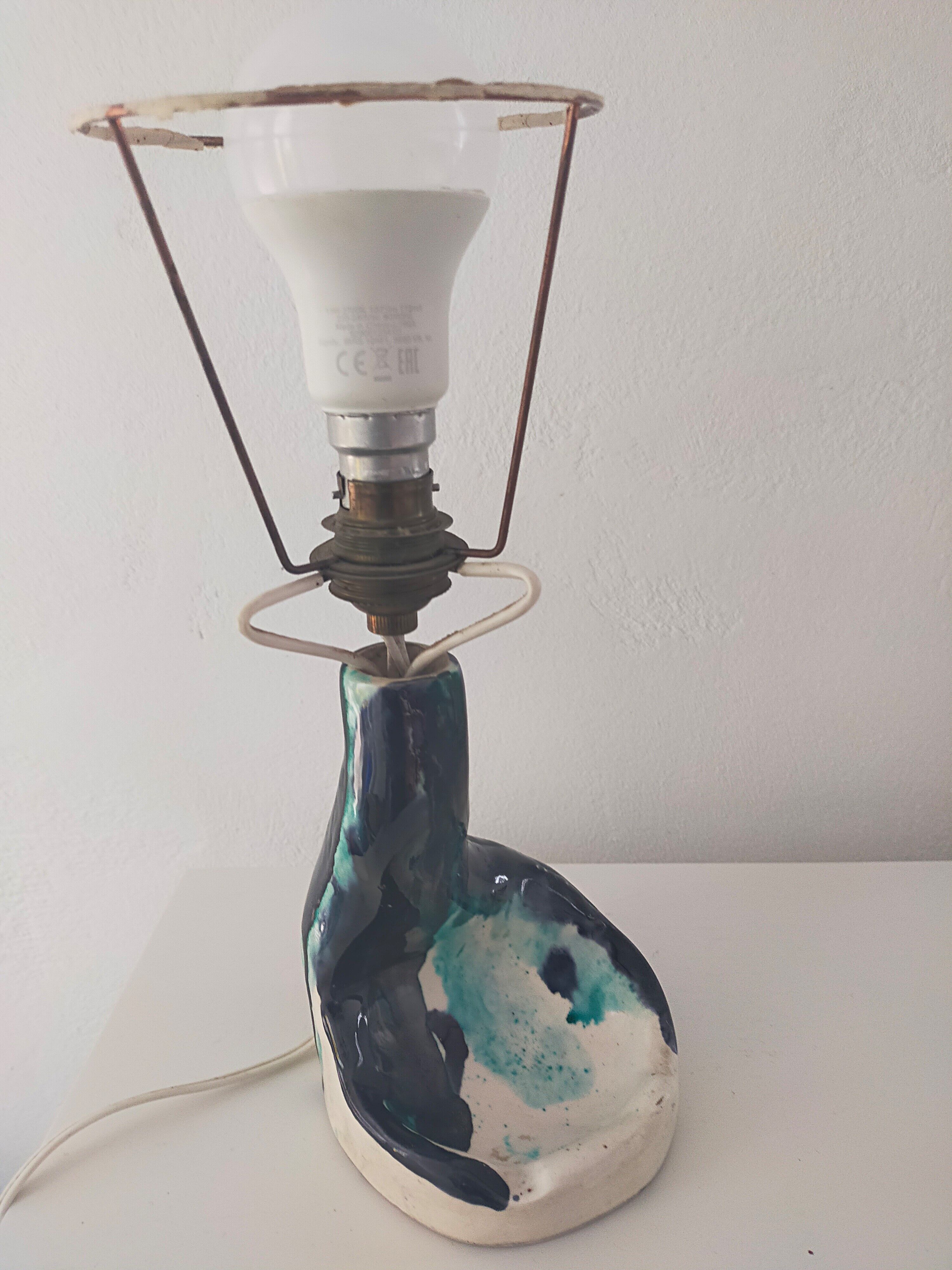 Vintage ceramic lamp foot Vallauris