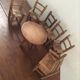 Toy countryside dining room made of straw and wood