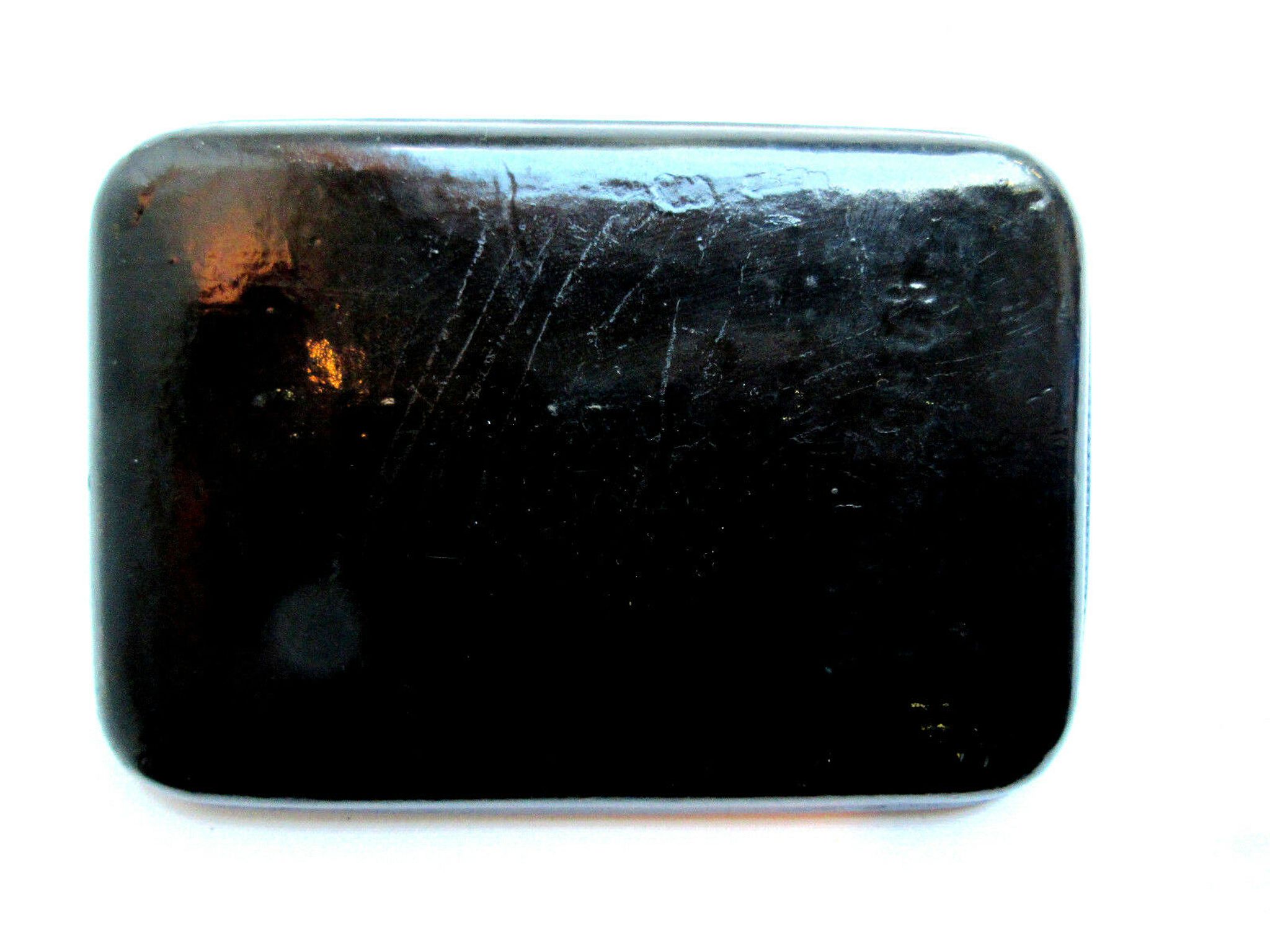 Small Napoleon III tray in painted black chewed cardboard, Sainte Thérèse de Lisieux