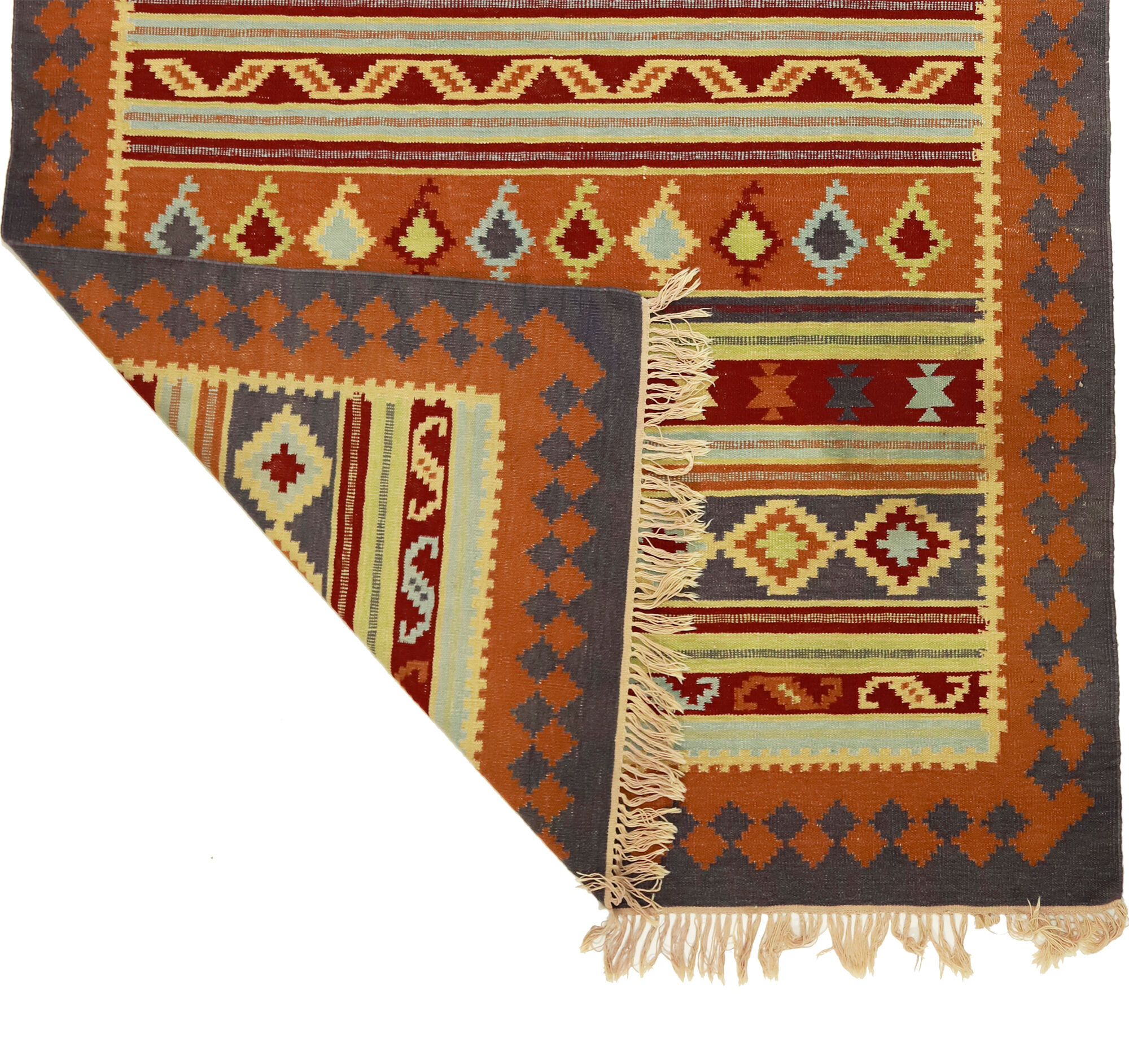 Anatolian handmade kilim rug 268 cm x 166 cm