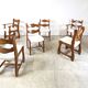 Vintage brutalist dining chairs, set of 8 - 1960s