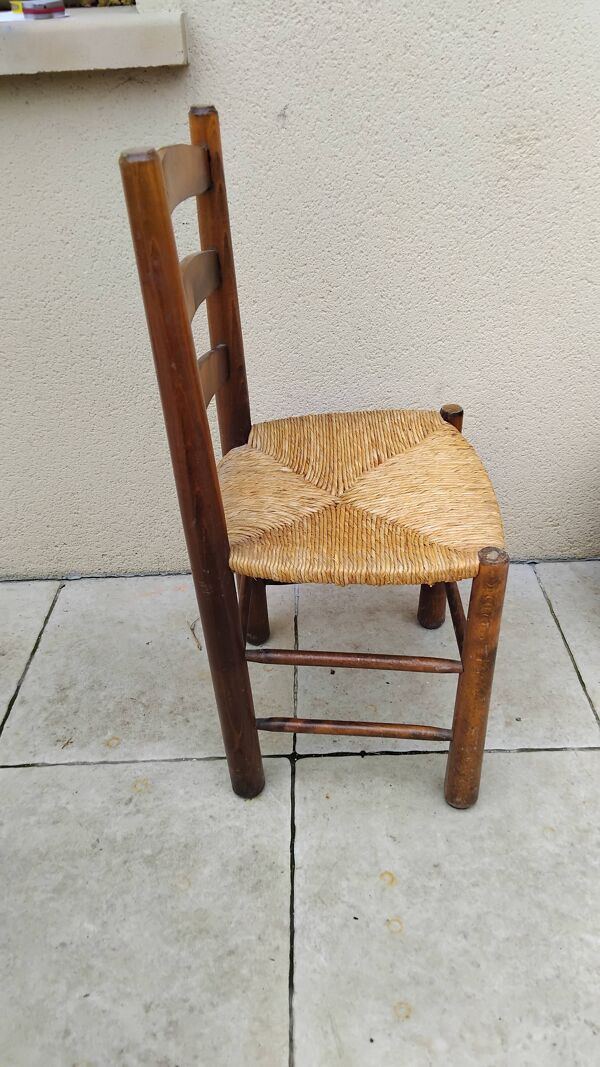 Chaise paille vintage