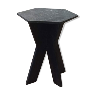 Tabouret en ardoise années 70