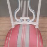 Louis XVI style lacquered chair with lyre back