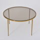 Golden circular Mid-Century Modern Brass coffee table by Vereinigte Werkstätten
