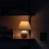 White crackled ceramic lamp base, 1930s