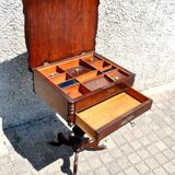 Meuble travailleuse à compartiment en bois Napoléon III