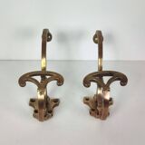 Pair of vintage coat hooks
