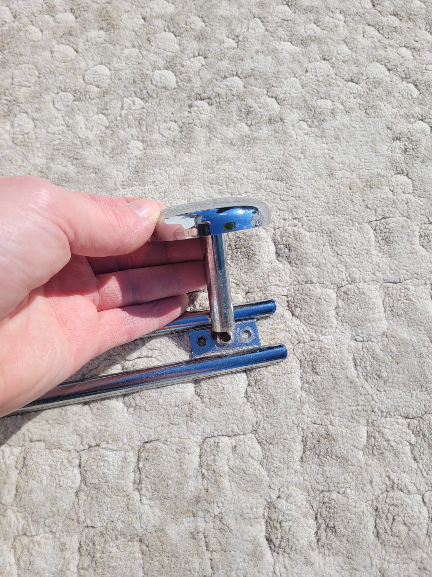 Vintage chrome 3-door coat rack