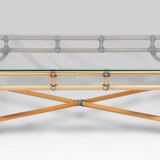 Bamboo and glass coffee table 1970