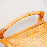 Rattan and caning magazine rack