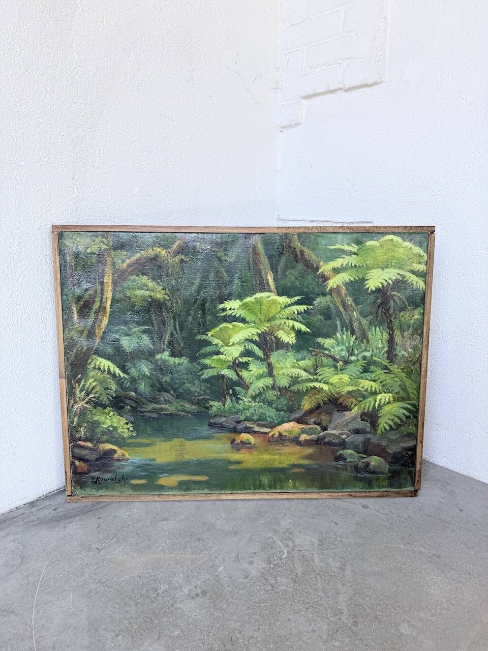 Oil painting "jungle" forest landscape