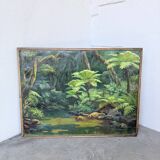 Oil painting "jungle" forest landscape