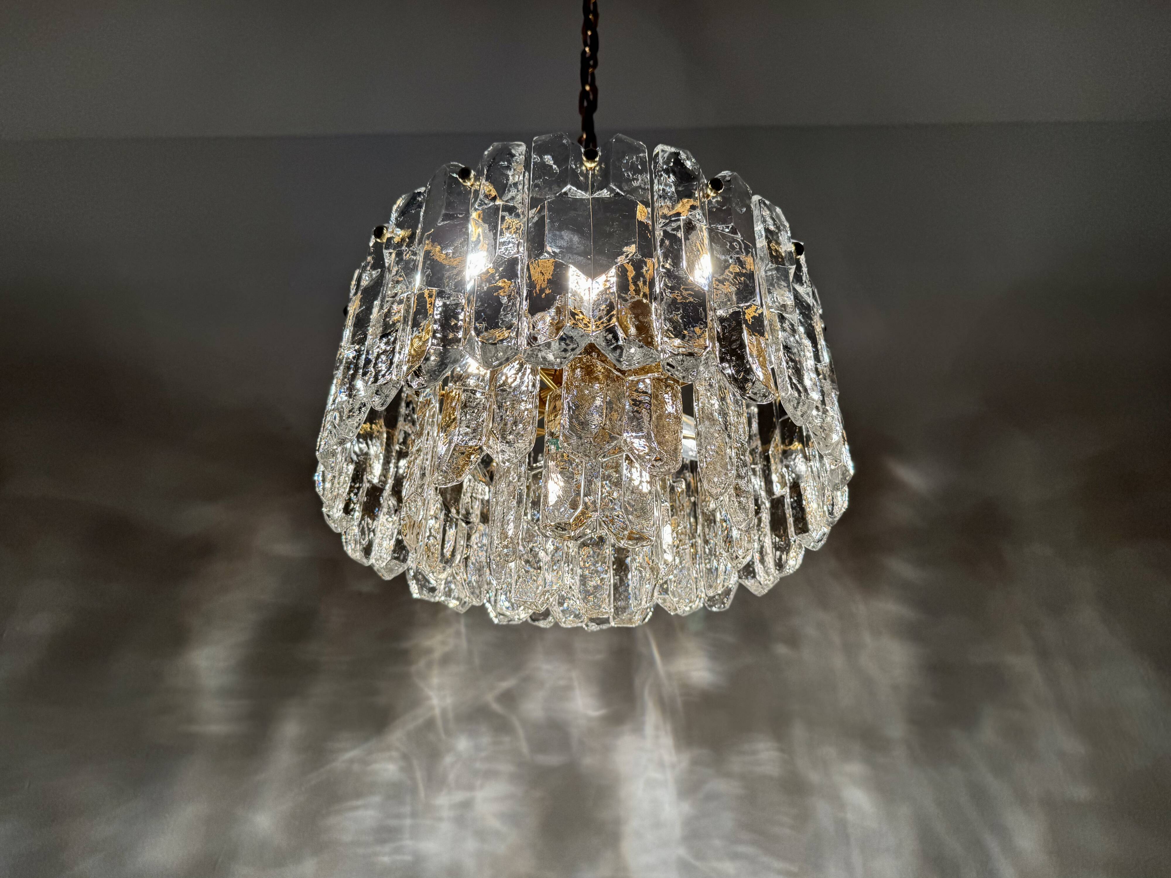 Palazzo Ice Glass Chandelier by J.T. Kalmar