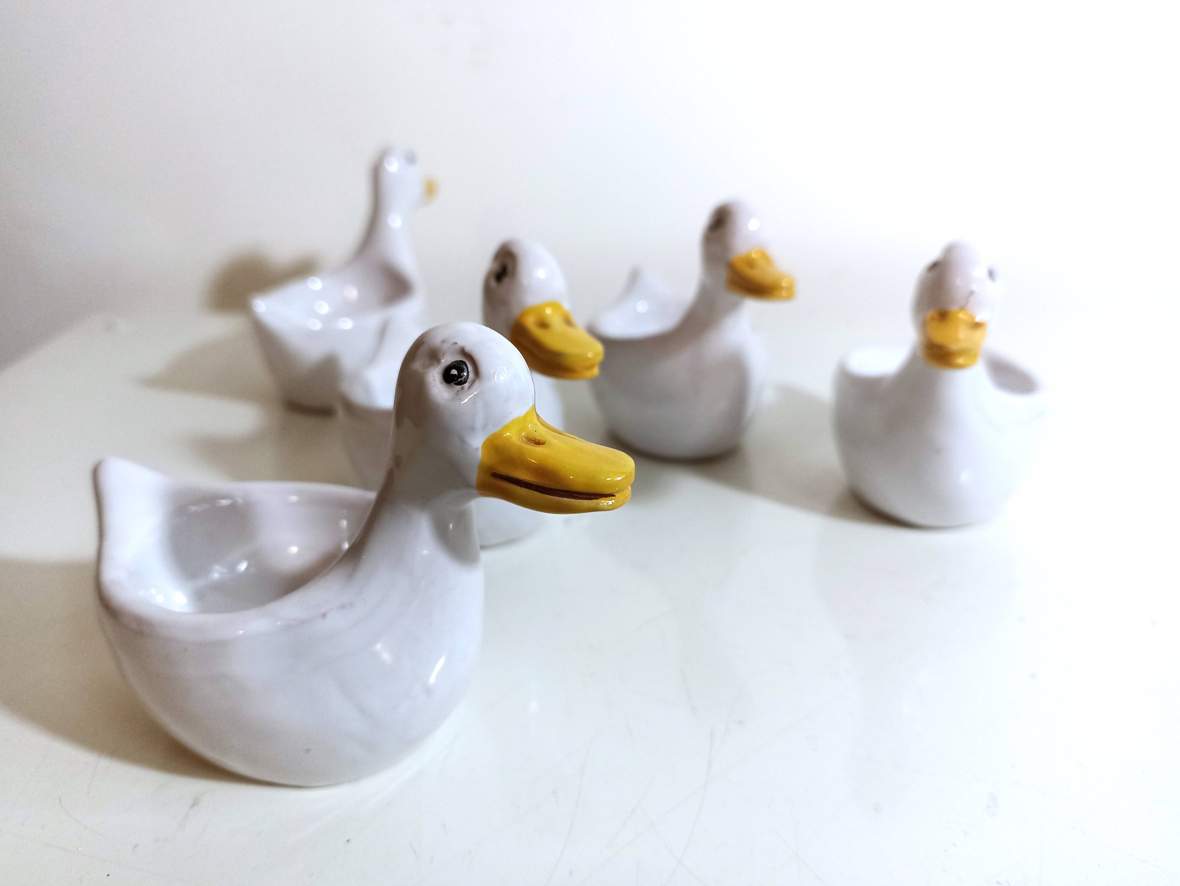Lot de 5 coquetiers canard vintage