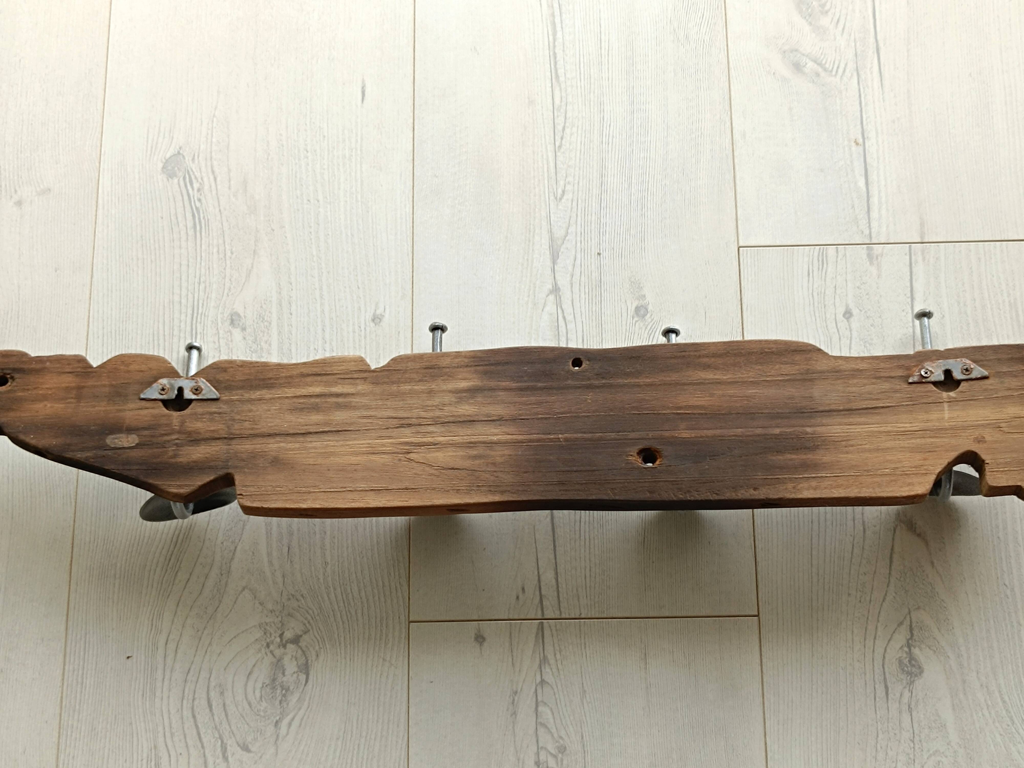 Driftwood wall coat rack