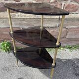 corner shelf in formica & metal 60s vintage French mid century neo classic 60