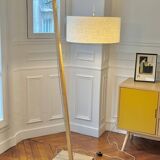 Montblanc Good & Mojo white bamboo and linen floor lamp