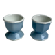 Duo de coquetiers limoges bleu ciel années 50