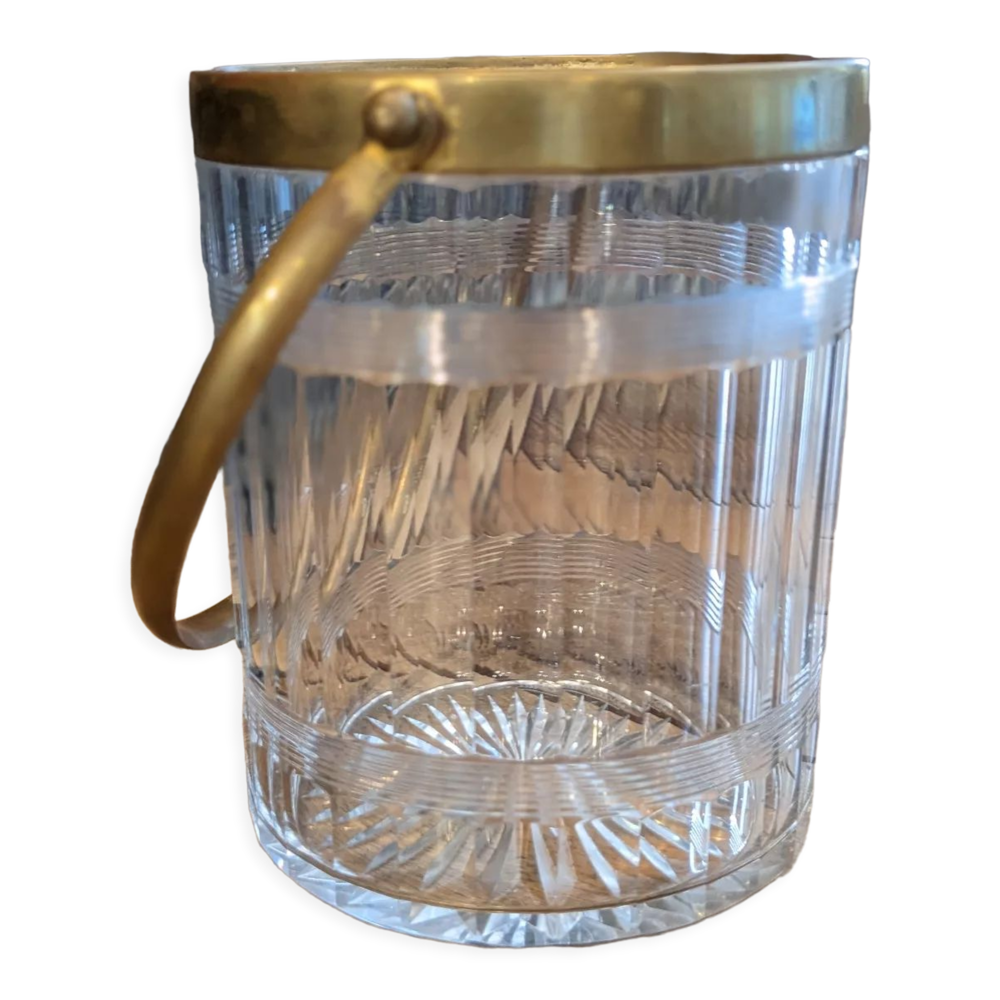 Art deco ice bucket in Baccarat crystal