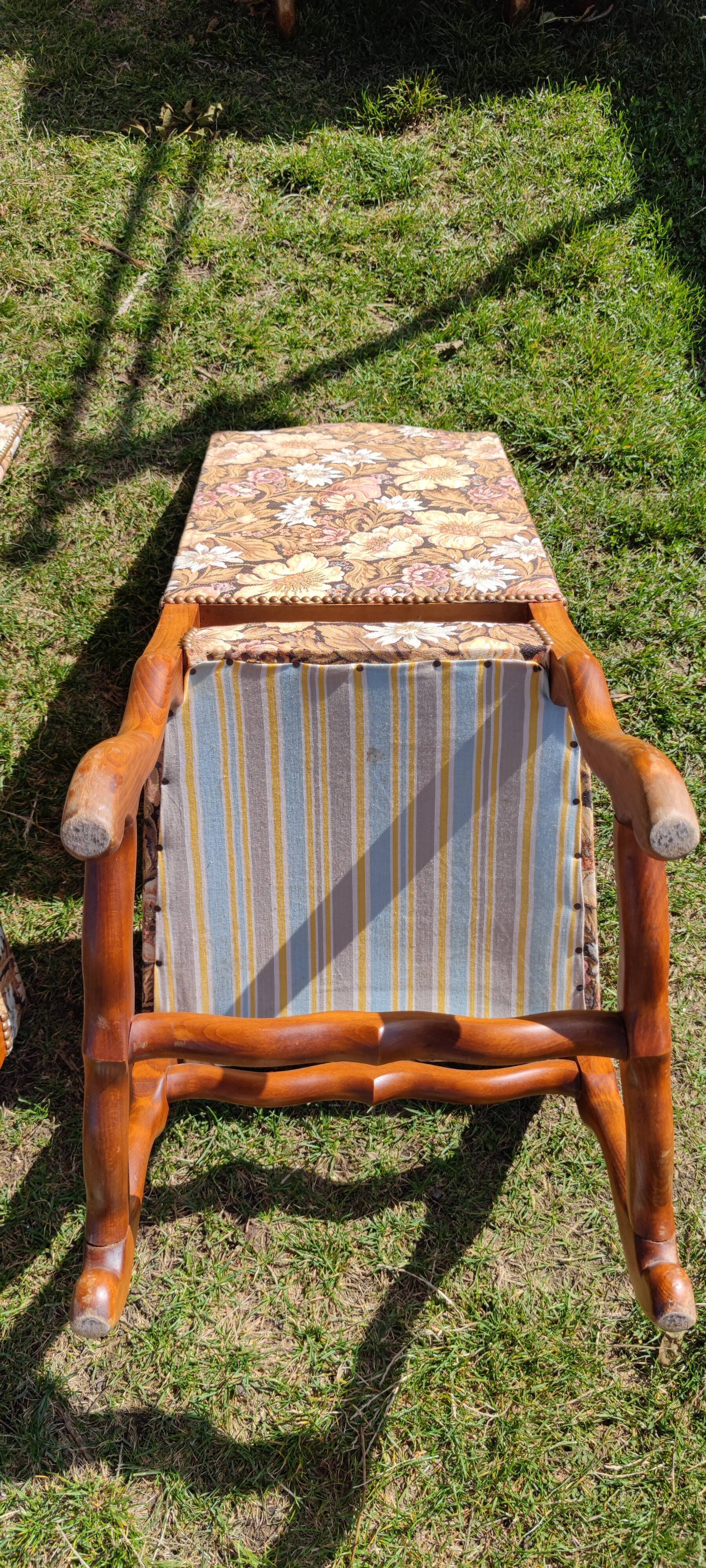 6 Louis XIV chairs in beech