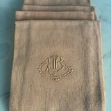 6 vintage monogrammed AB napkins