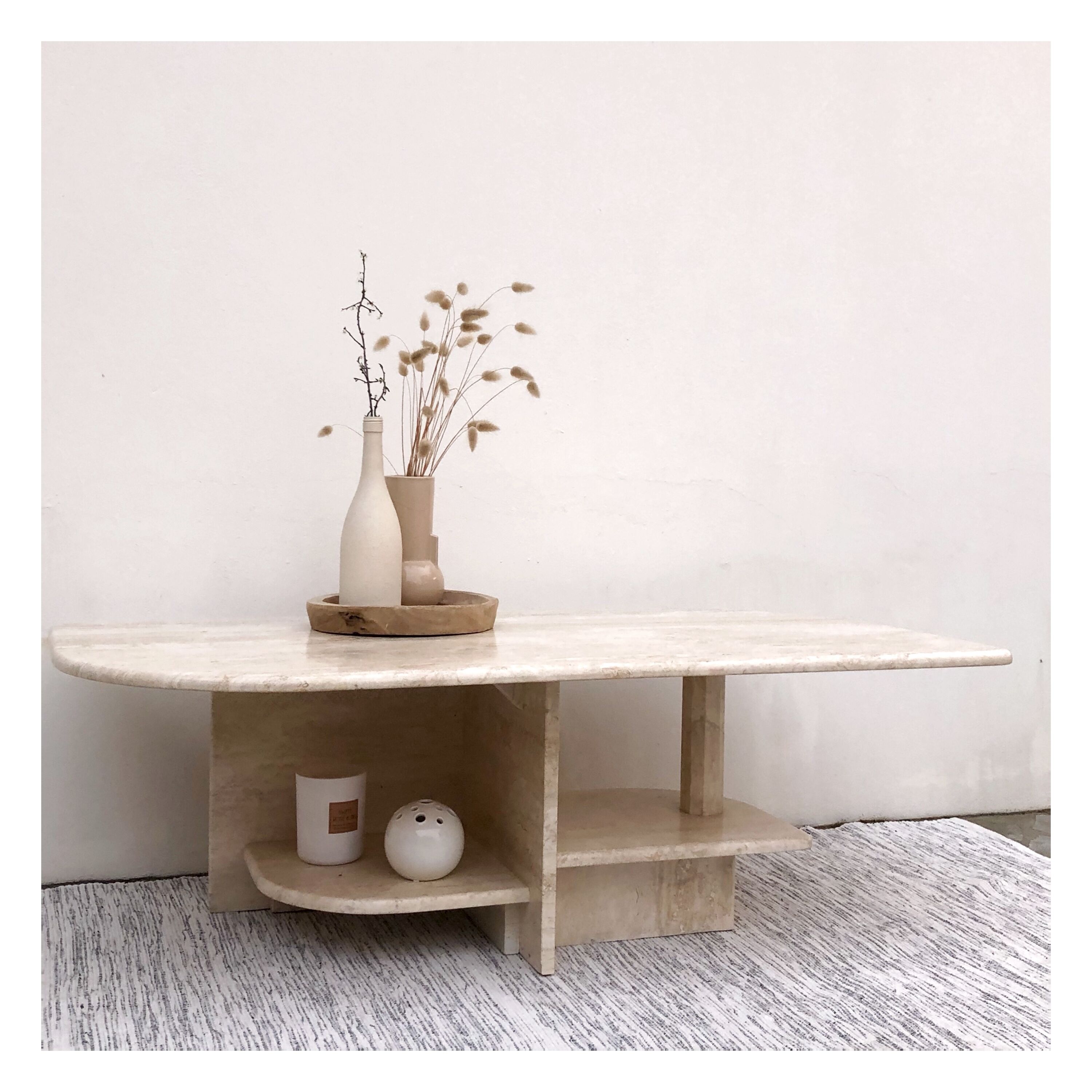 Low table in travertine