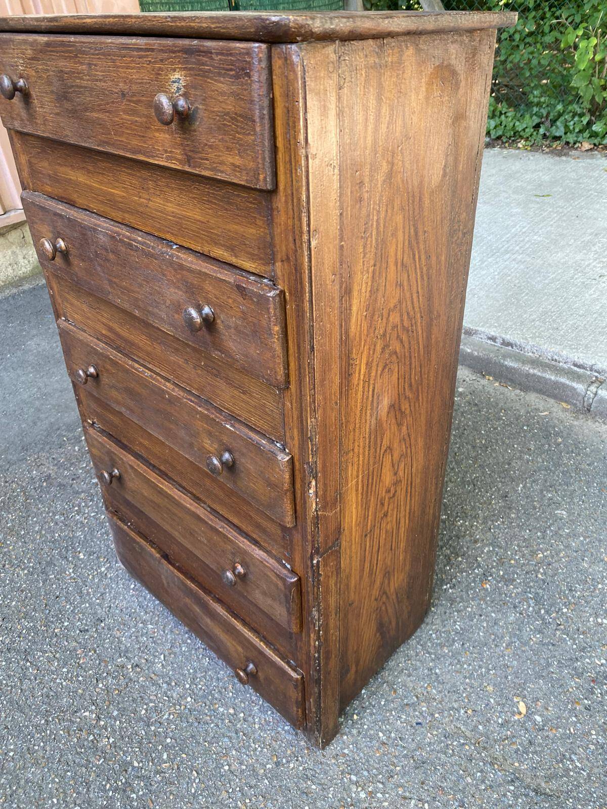 1960s Art Deco chest of drawers in dark wood