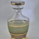 Vintage liqueur service in frosted celadon and gold glass – 1950s