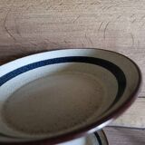 6 ceramic deep plates from the 1960s by MBFA Pornic, model Gobi.