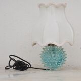 Rare blue table lamp in rostrato Murano glass vase for Barovier & Toso, 1950s