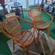 Pair of rattan armchairs