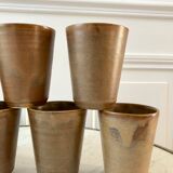 Lot de 7 verres en grès Digoin