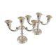 Pair of candlesticks in silver metal design bmf 70s