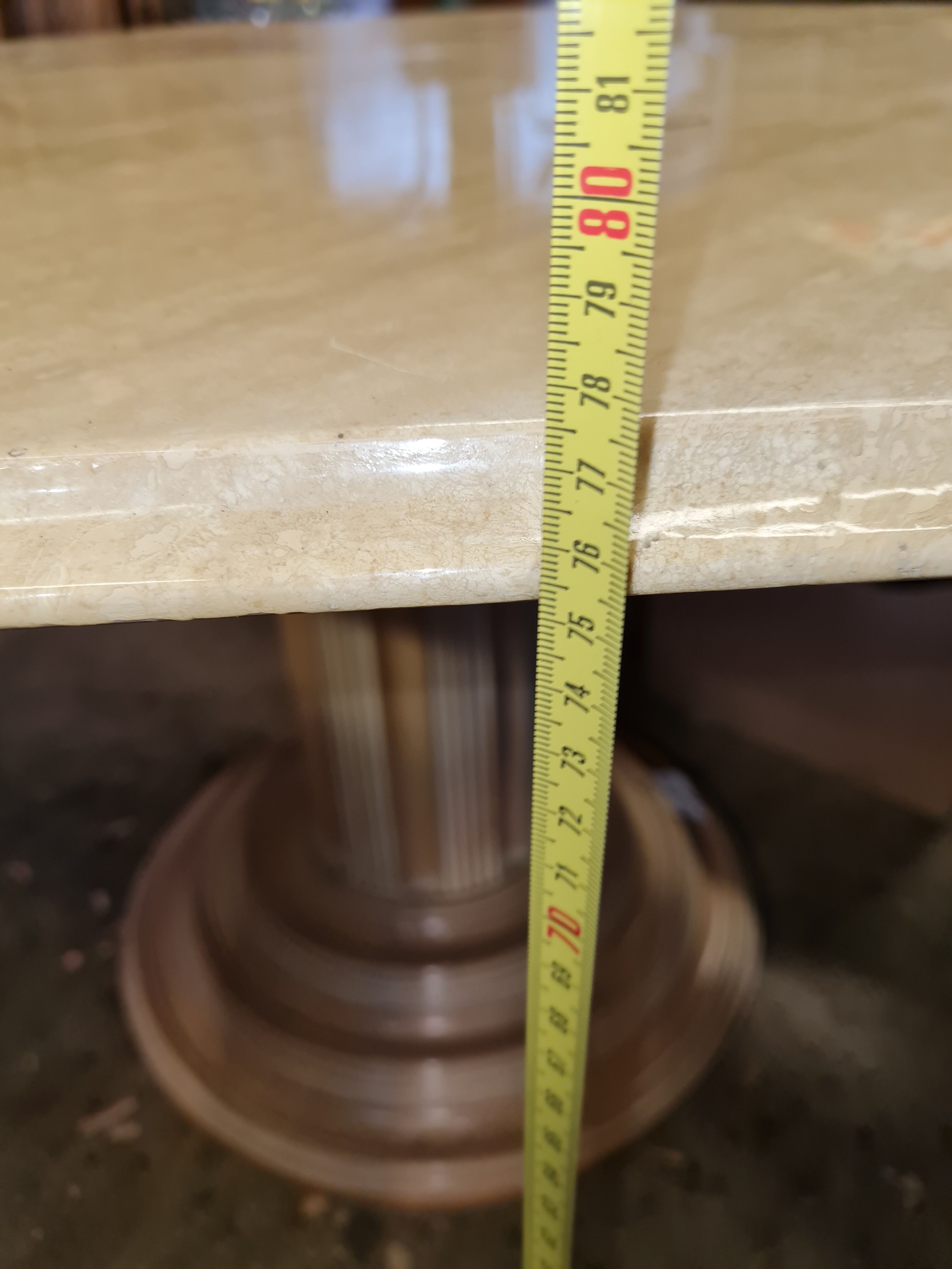 Dining room table marble top